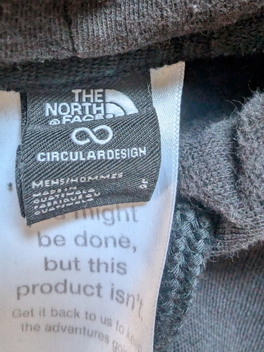 The North Face Men's Black Hoodie with Light Blue Logo L